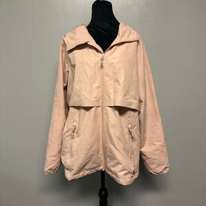 Women's Champion Pink Hooded Windbreaker Jacket Plus Size XL